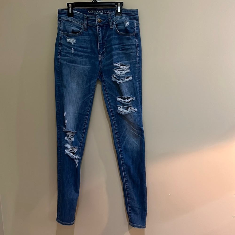 American Eagle High Rise Jeggings comfort stretch size 6 long